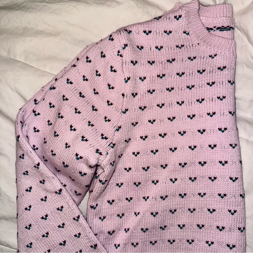 Crewcuts (J.crew) Light Pink Patterned Women's crewneck